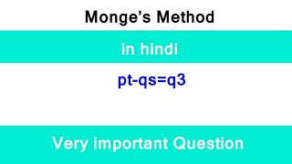 Monges method in hindi questions and solutions [upl. by Eimac]