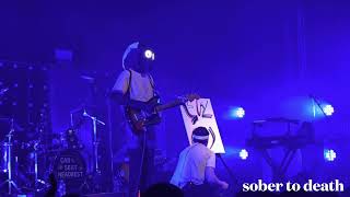 Car Seat Headrest “Sober to Death” Andrew Katzdrummer painting on stage Brooklyn Steel 33022 [upl. by Adas]