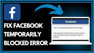 How To Fix Facebook Temporarily Blocked Error  Easy Guide [upl. by Hedvig667]