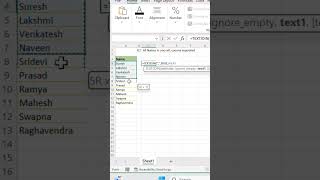 Textjoin function in Excel dataentry excel exceltipsshortsviralshortsfeedshortsvideoytshorts [upl. by Web301]