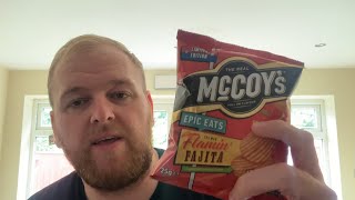 McCoys Epic Eats Tex Mex Flamin’ Fajita Flavour Crisps  Review [upl. by Phelps851]