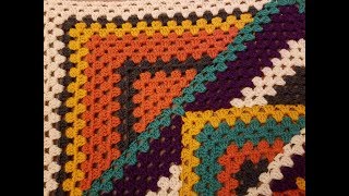 Kaleidoscope Granny Square Blanket Crochet Along pt 42B [upl. by Eirroc]