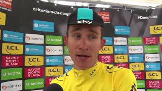 Michal Kwiatkowski  Postrace Interview  Prologue  Critérium du Dauphiné 2018 [upl. by Ennairod]