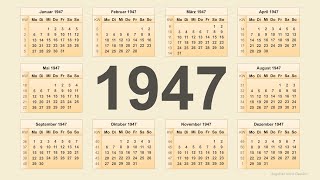 Kalender 1947 [upl. by Ellertnom]