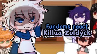 Fandoms react to each other Killua Zoldyck  18  hxh  gcrv  popular 2020 fandoms ver [upl. by Atinnor596]