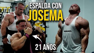 ENTRENO ESPALDA con JOSEMA BEAST a 3 SEMANAS de su DEBUT PRO [upl. by Aiyot162]