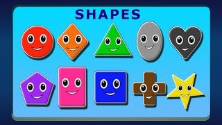 Shapes Names  Geometric Shapes for Preschool Kindergarten  Crazy Kids Learning Videos [upl. by Sandro]