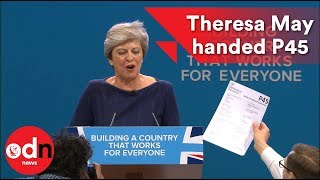 Theresa Mays conference speech goes awry [upl. by Aicxela]