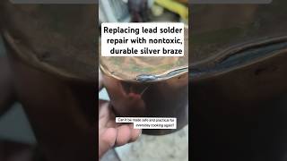 Antique copper pot with a lead solder repair 😳 Can it be made safe to use again [upl. by Cordova]