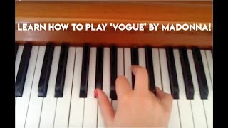 Madonna  Vogue  Piano Riff Tutorial [upl. by Alek330]