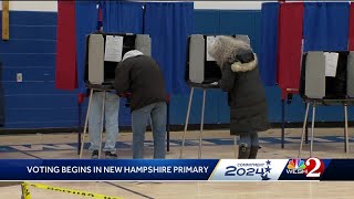 Voting underway for New Hampshire primary [upl. by Kirsch]