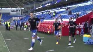 CARDIFF CITY OUT TO WARM UP v BOLTON [upl. by Ynatirb]