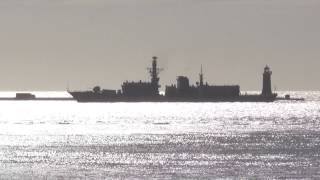 WARSHIPS IN PLYMOUTH SOUND HMS ARGYLL F231 PASSES HMS WESTMINSTER F237  15th February 2017 [upl. by Nrev]