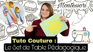 TUTO COUTURE Facile et Rapide  Le SET de TABLE PEDAGOGIQUE  Montessori  Pour Enfants  By PopO [upl. by Melisenda]