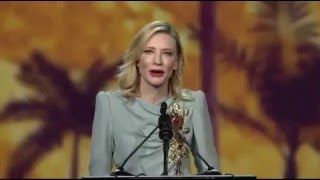 Cate Blanchett Speech – Palm Springs Film Festival 2016 [upl. by Adiaz]