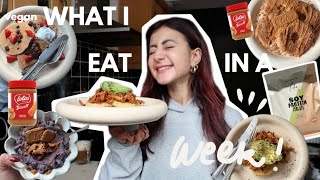 WHAT I EAT IN A WEEK  vegan  140g protein a day ✨ [upl. by Sailesh]