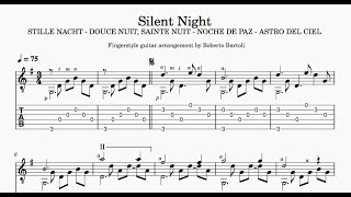 SILEN NIGHT  Fingerstyle guitar arrangement by Roberto Bartoli [upl. by Adao]