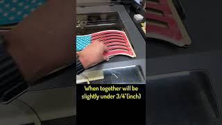 Quick Flag Serving Tray Using Layered Technique on my laser  in time for 4th of July lasercut [upl. by Lindahl58]