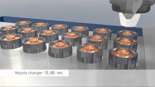 TRUMPF laser cutting TruLaser  Automatic nozzle changer [upl. by Howland]