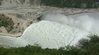 Tarbela Dam Service Spillway Operation [upl. by Xer]