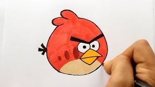 Wie zeichnet man Red Angry Birds zeichen tutorial [upl. by Atinek]