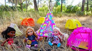 Elsa and Anna toddlers camping adventure [upl. by Zullo109]