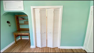 How To Install Louvered Bifold Closet Doors [upl. by Knah]