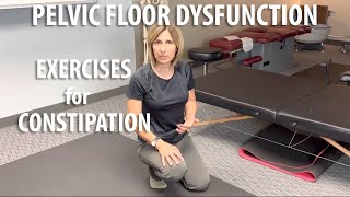 Pelvic Floor Dysfunction Exercises for Constipation shown by Core Pelvic Floor Therapy [upl. by Eshelman700]