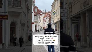 Comparing the Baltics 😏 Travel Ideas  Europe travel europe reels trending trendingshorts [upl. by Esertal]