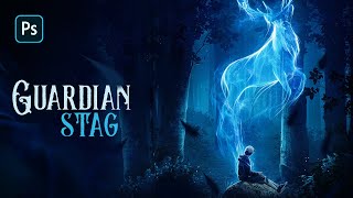 Patronus Guardian Stag  Fantasy Photoshop Manipulation Speed Art [upl. by Collins594]