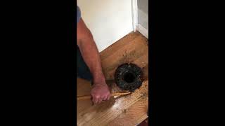 Airstream Travel Trailer toilet Flange removal [upl. by Giefer964]