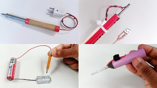 How to make soldering iron  4 Easy way to make soldering iron at home  4 Super Invention [upl. by Zimmerman]