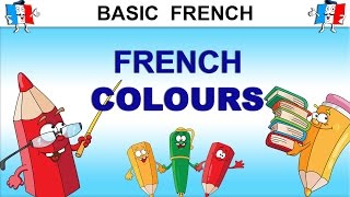 LEARN FRENCH COLOURS  COLORS [upl. by Kenrick343]