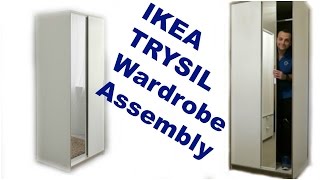 IKEA Wardrobe TRYSIL White mirror Assembly [upl. by Ididn]