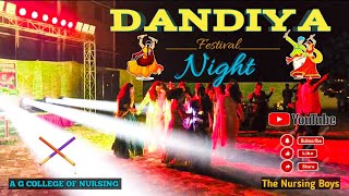 Dandiya Night Navratri Festival AG College of nursing  The Nursing Boys navaratri 7 [upl. by Rajiv]