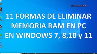 COMO LIMPIAR OPTIMIZAR Y ACELERAR mi PC SIN PROGRAMAS 8 formas de eliminar memoria RAM ¡COMPLETO [upl. by Esidnac472]