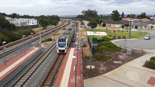 Transperth Downer RailBombardier BSeries 72 Arrives  Thornlie Station [upl. by Jany]