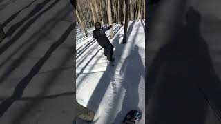 Tree Surfing snowboarding surfing forest trees [upl. by Babbette347]