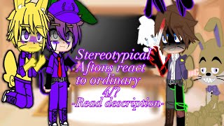 Stereotypical Aftons react to ordinary  4  Lazy￼  Ft William Afton  My AU  No ships [upl. by Haiacim]