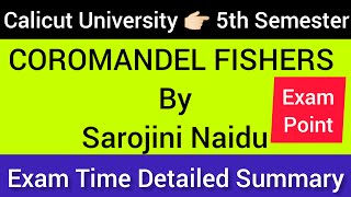 COROMANDEL FISHERS 5THSEM  INDIAN WRITING IN ENGLISH CALICUTUNIVERSITY SUMMARYMALAYALAM EXAM 💯 [upl. by Asseniv]