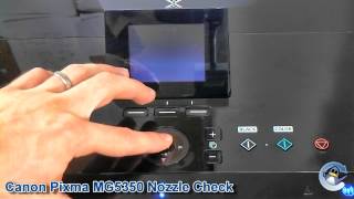 Canon Pixma MG5350 How to do a Nozzle Check [upl. by Jedd]