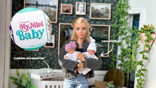 Easy DIY clothes for ZURU My Mini Baby plus unboxing a new baby [upl. by Nanreik633]