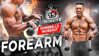 15 Minute Forearm Dumbbell Workout in 2024 [upl. by Ytsirt]