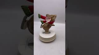 Vintage Otagiri Mouse Ice Skating Skaters Waltz Ceramic Music Box Japan shorts [upl. by Eninotna282]