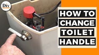 How to Install Toilet Flush Handle  Korky Universal Trip Lever [upl. by Victory]