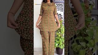 Round collar cotton kurti cutting and stitching Full video on my channel viralshort kurti [upl. by Eillim]