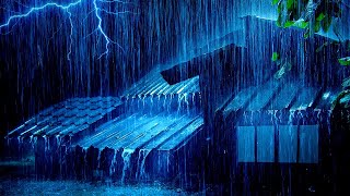 99 of YOU WILL FALL ASLEEP FAST 😴 Heavy Rainstorm on a Tin Roof amp Powerful Thunder on Stormy Night [upl. by Favin]