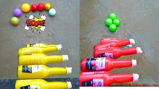 Breaking Colorful Glass Bottles and Dropping Water Balloons ASMR [upl. by Gwen]