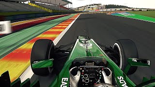 F1 2013 Giedo Van Der Garde Belgian GP Onboard  Assetto Corsa [upl. by Anihcak]