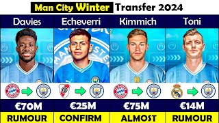 Manchester City CONFIRMED and RUMOUR Winter Transfers 2024 🤪🔥 FT Echeverri Balde [upl. by Brendan]